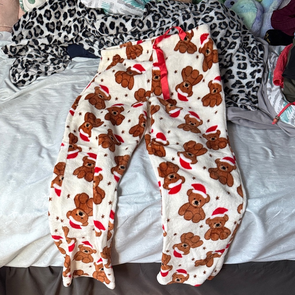 Marshalls White and Brown Bear Print Pajama Pants